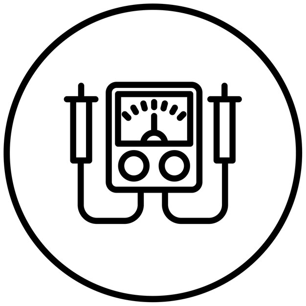 Ilustración vectorial del voltímetro