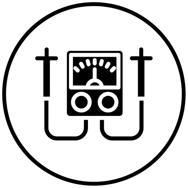 Ilustración vectorial del voltímetro