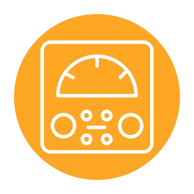 Ilustración vectorial del voltímetro