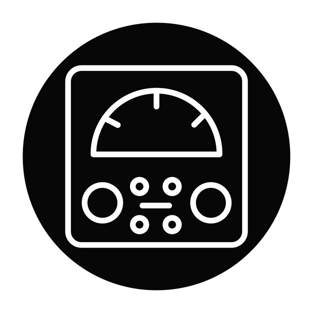 Ilustración vectorial del voltímetro