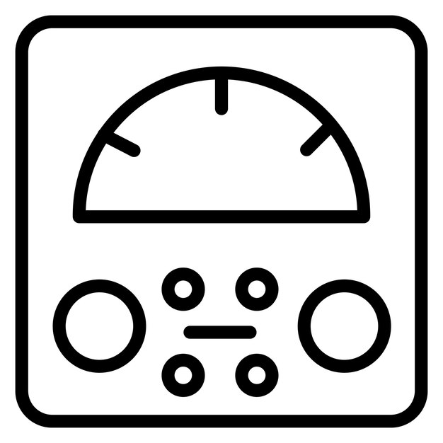 Ilustración vectorial del voltímetro