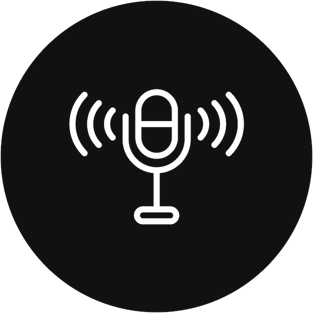 Ilustración vectorial de la voz en off