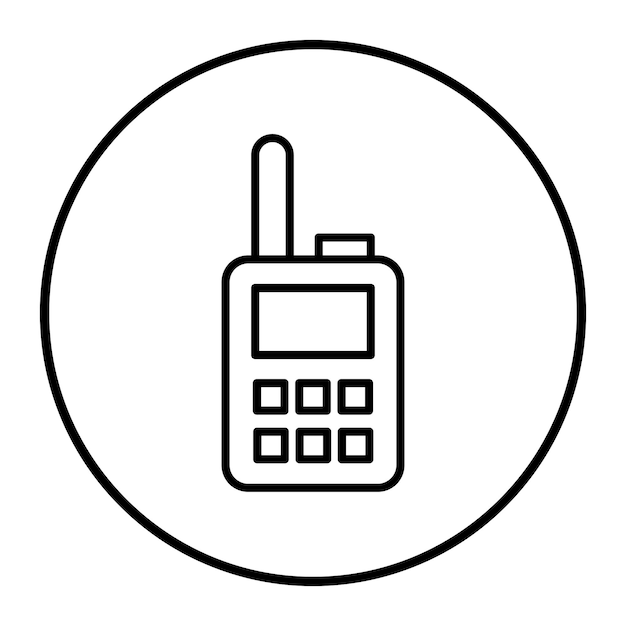 Ilustración vectorial del walkie-talkie