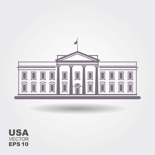 Ilustración vectorial con White HouseUSA