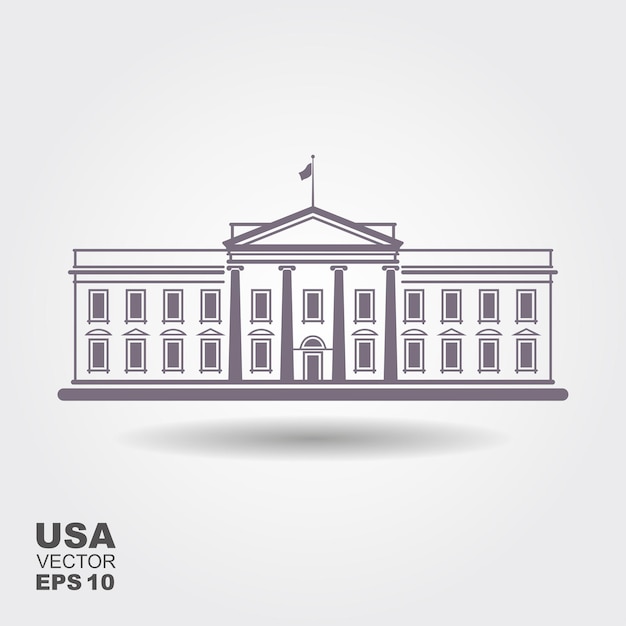 Vector ilustración vectorial con white houseusa