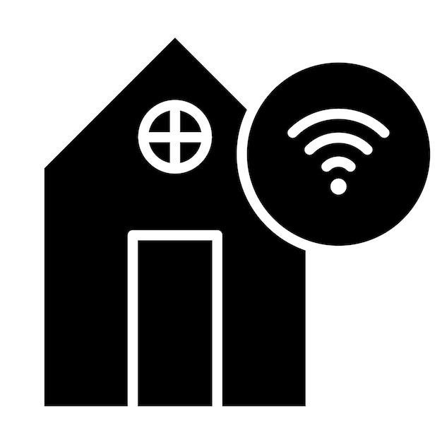 Ilustración vectorial de Wi-Fi en la casa