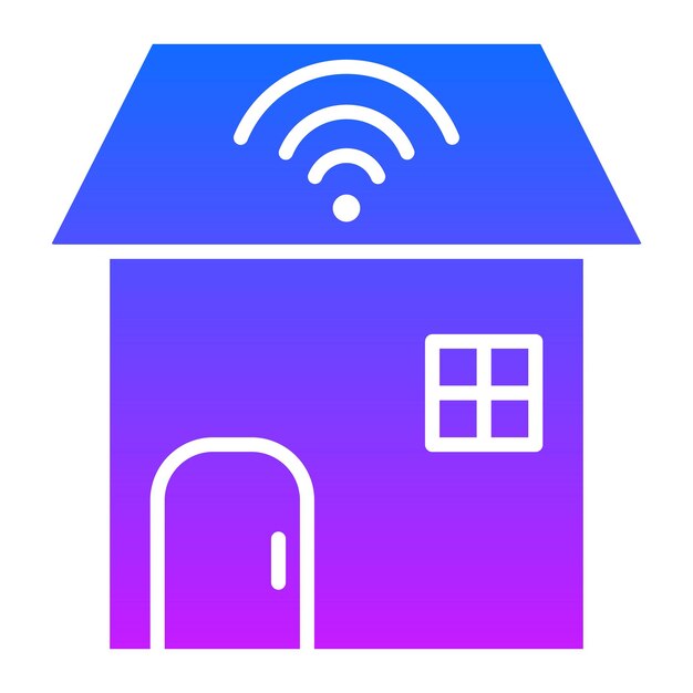Ilustración vectorial de Wi-Fi en la casa