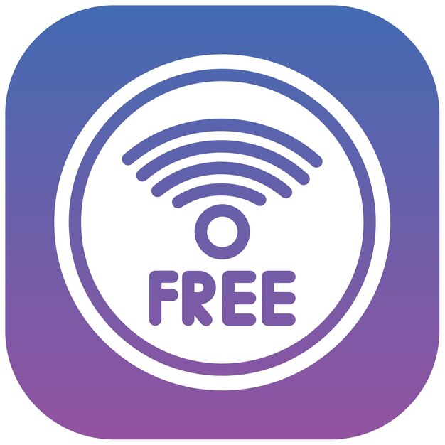 Ilustración vectorial de Wi-Fi gratuito