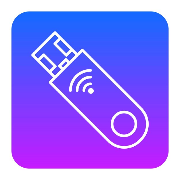 Ilustración vectorial de Wi-Fi USB