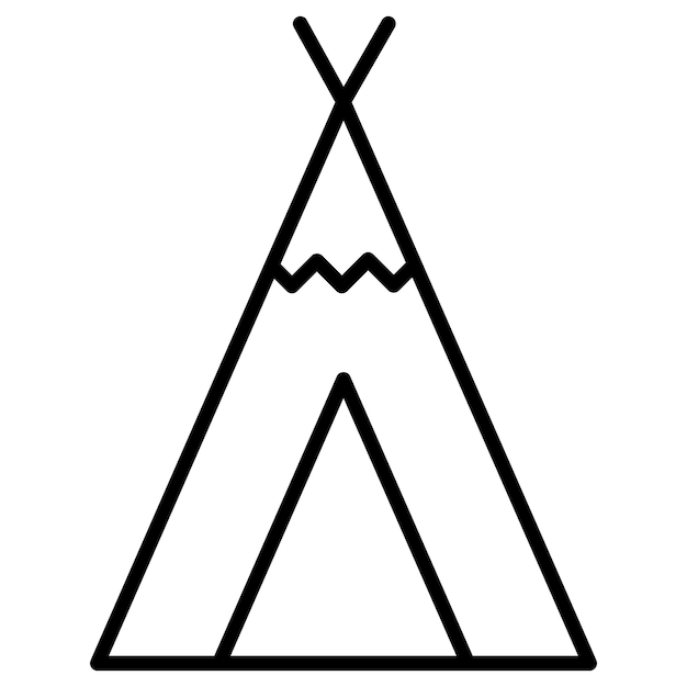 Vector ilustración vectorial de wigwam