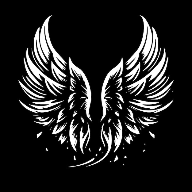 Ilustración vectorial de Wings Minimalist y Flat Logo