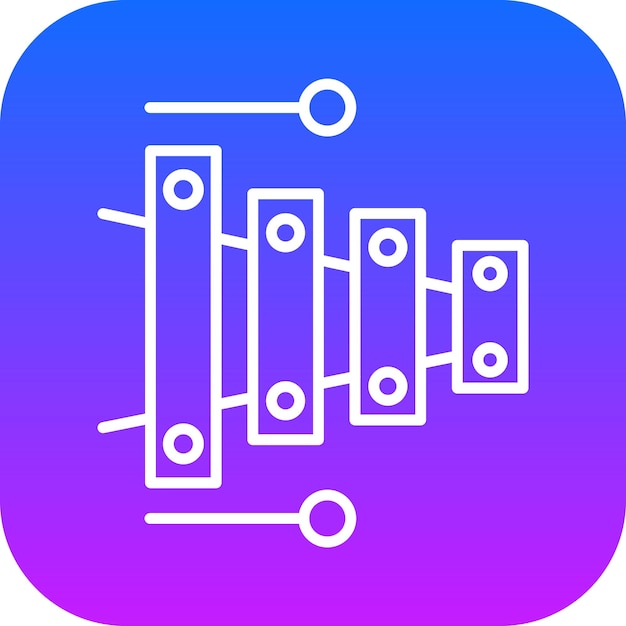 Ilustración vectorial del xilófono