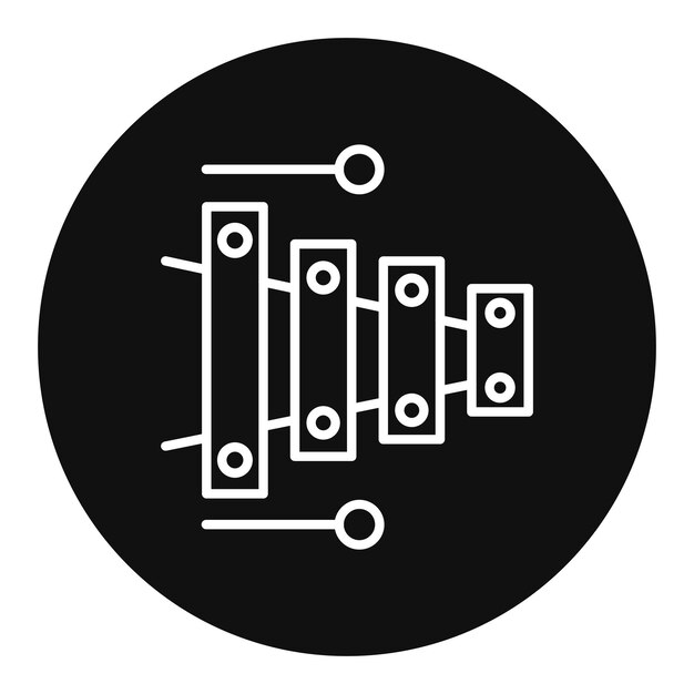 Ilustración vectorial del xilófono