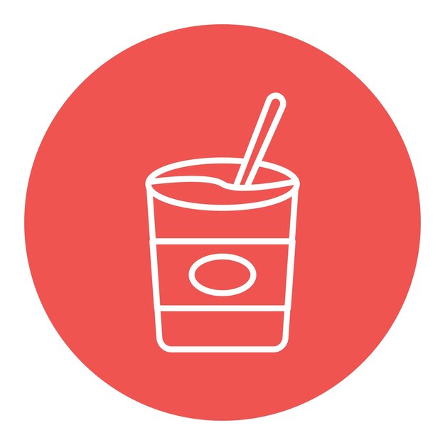 Ilustración vectorial del yogur