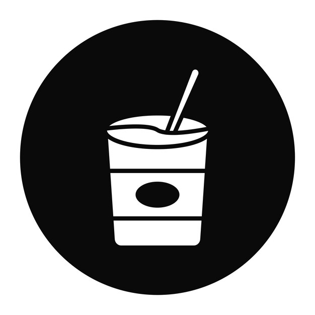 Ilustración vectorial del yogur