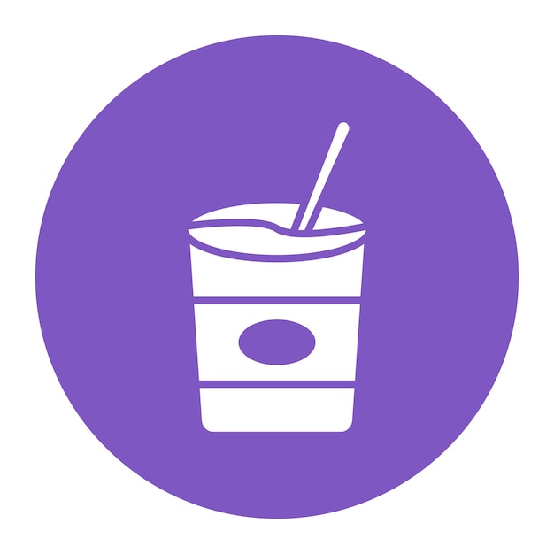 Ilustración vectorial del yogur