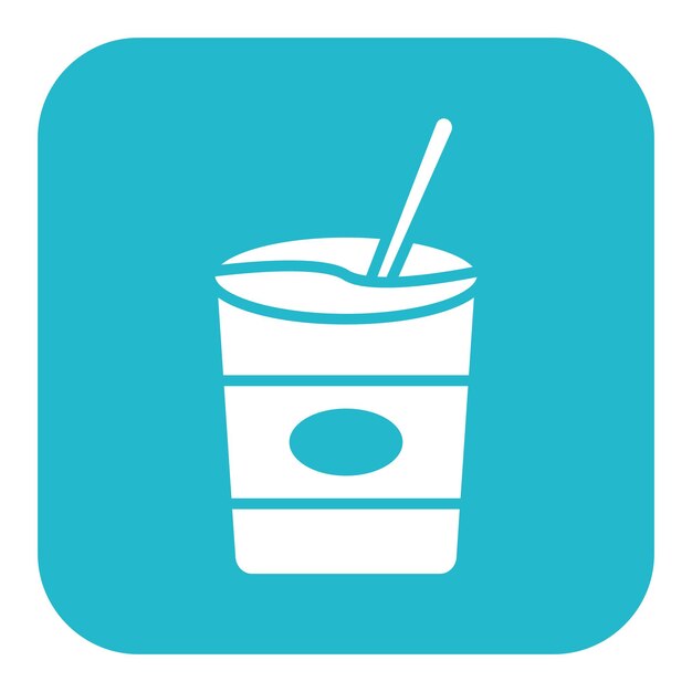 Ilustración vectorial del yogur