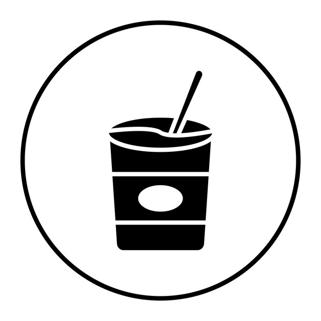 Ilustración vectorial del yogur