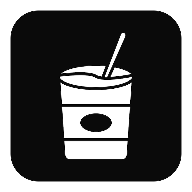 Ilustración vectorial del yogur