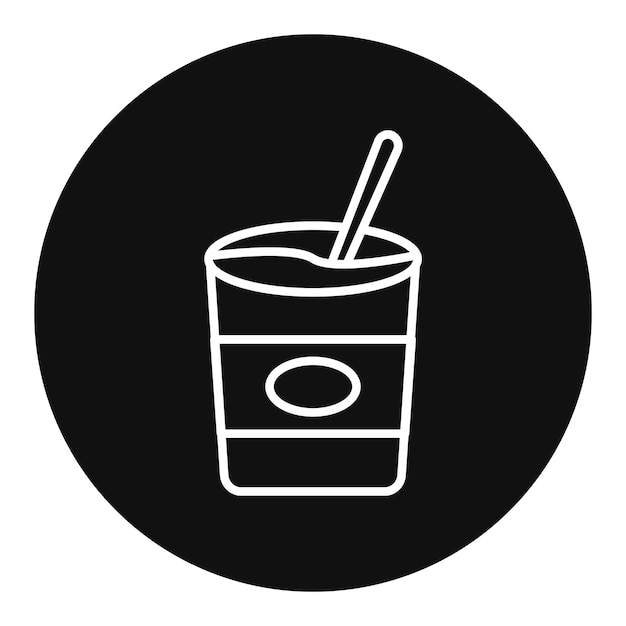 Ilustración vectorial del yogur