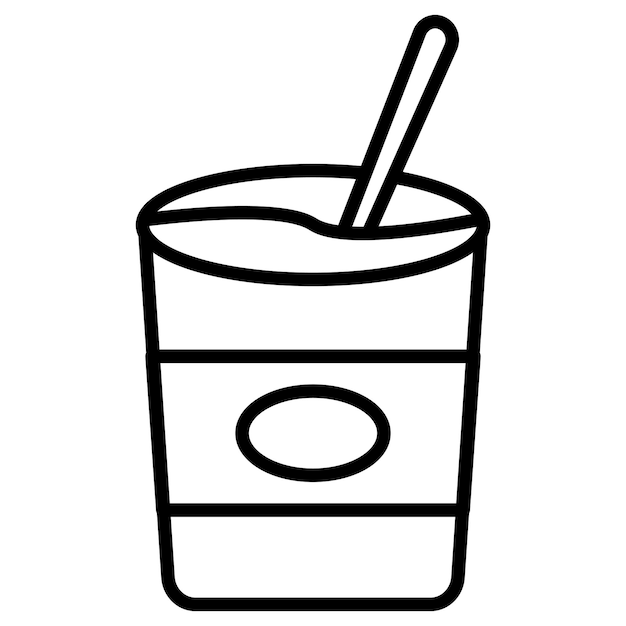 Ilustración vectorial del yogur