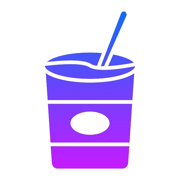 Ilustración vectorial del yogur