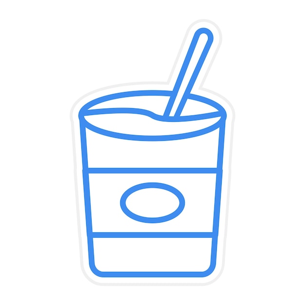 Ilustración vectorial del yogur