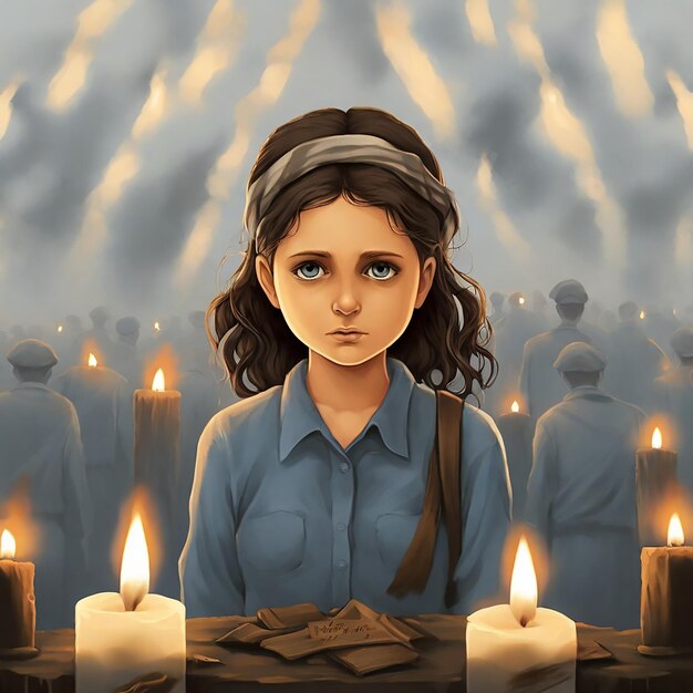 Ilustración vectorial de Yom HaShoah