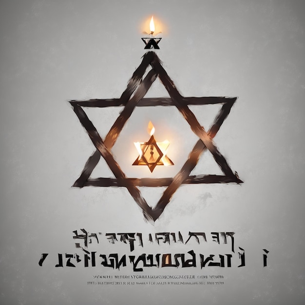 Vector ilustración vectorial de yom hashoah