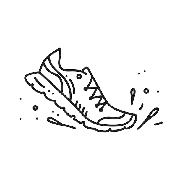 Ilustración vectorial de zapatillas para correr