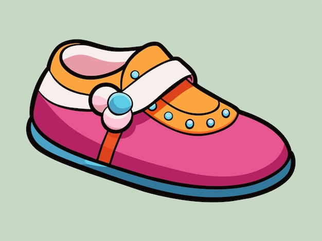 Ilustración vectorial de zapatos para bebés