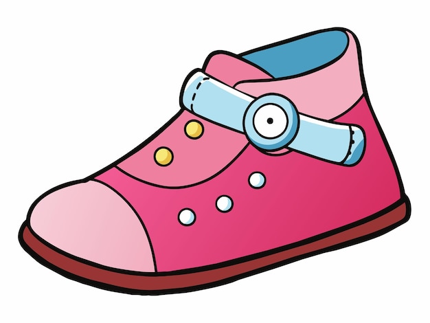 Ilustración vectorial de zapatos para bebés