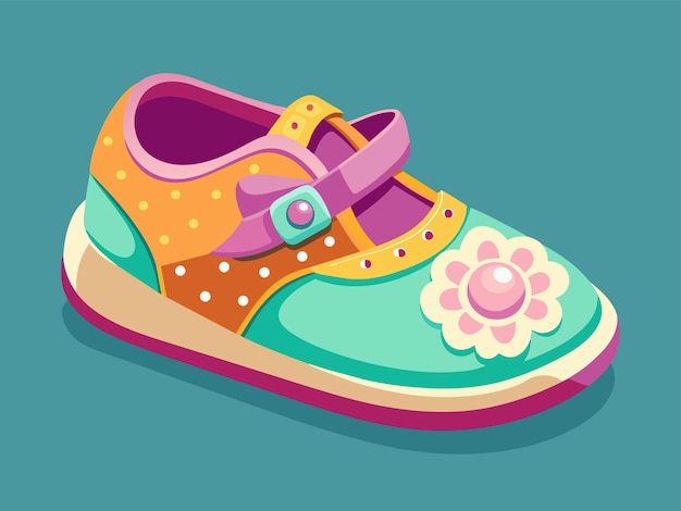 Ilustración vectorial de zapatos para bebés