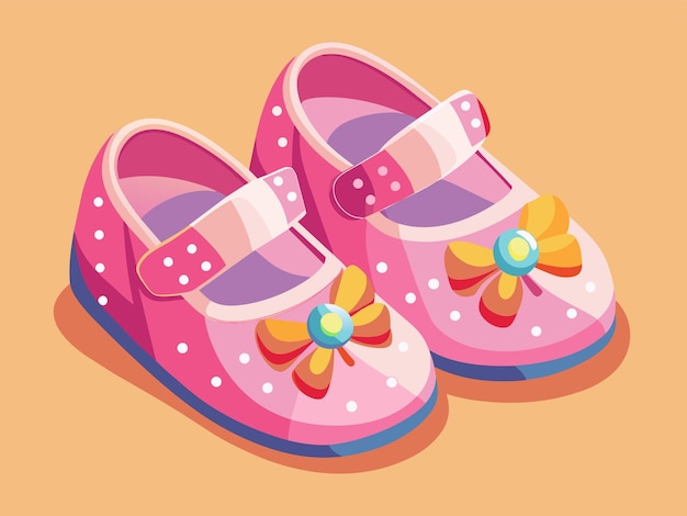 Vector ilustración vectorial de zapatos para bebés