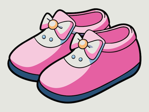 Ilustración vectorial de zapatos para bebés