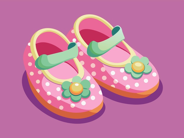 Ilustración vectorial de zapatos para bebés