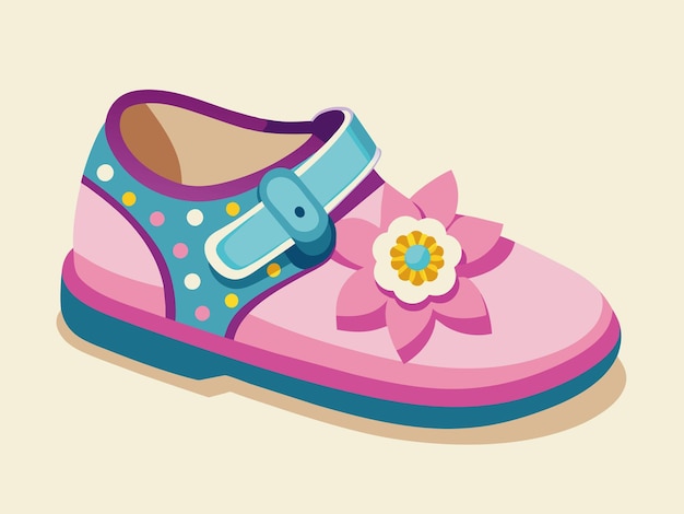 Vector ilustración vectorial de zapatos para bebés