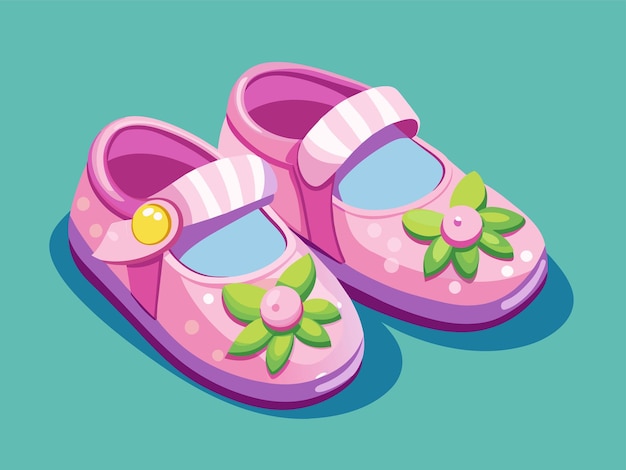 Ilustración vectorial de zapatos para bebés