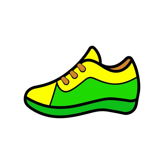 Ilustración vectorial de zapatos verdes