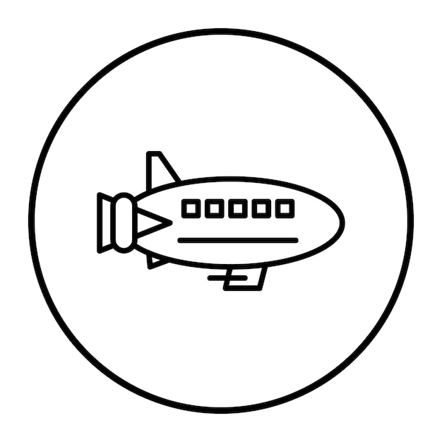 Vector ilustración vectorial del zeppelín