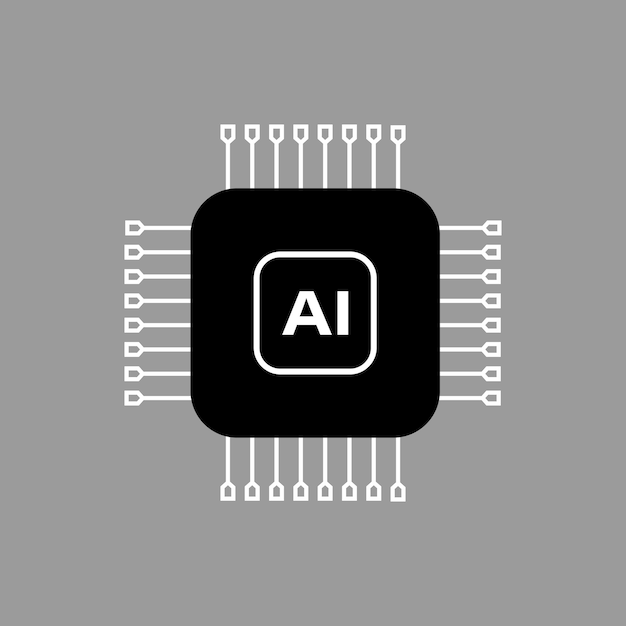 Ilustración Vectorización Inteligencia artificial Diseño del logotipo cibernético
