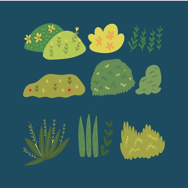 Ilustración de la vegetación
