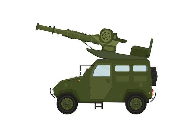 Ilustración de vehículo militar moderno adecuado para infografía de icono de activo de juego