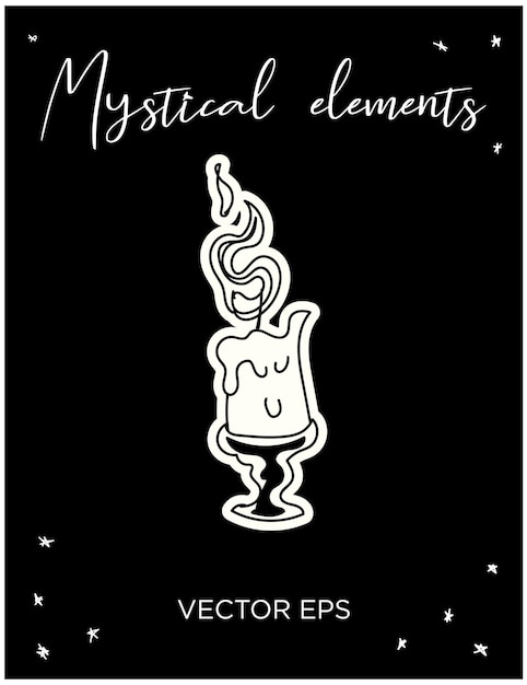 Ilustración de una vela mística