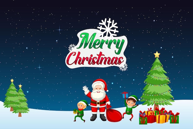 Ilustración de venta de Navidad feliz con letras 3D sobresalientes