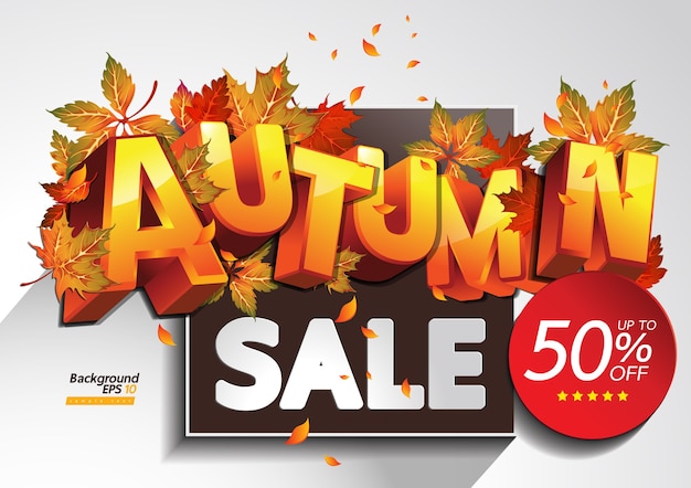 Ilustración de venta de otoño