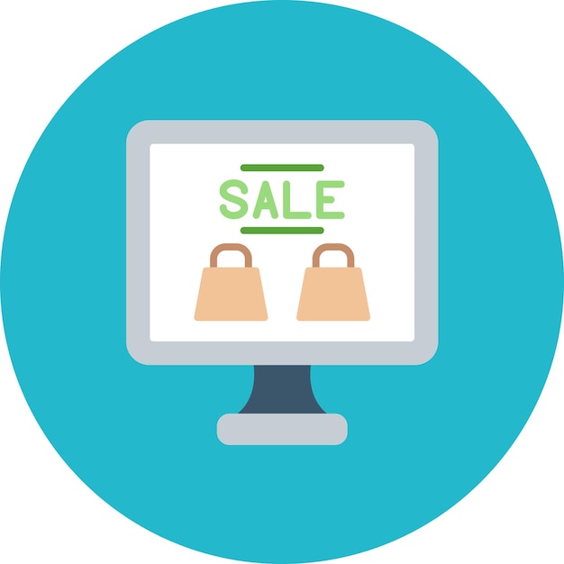 Ilustración de venta de pisos en línea