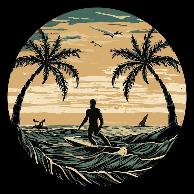 Ilustración de verano Diseño de camiseta