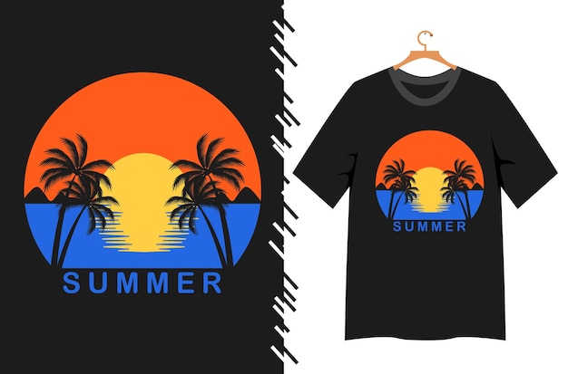 ilustración de verano para el diseño de camisetas