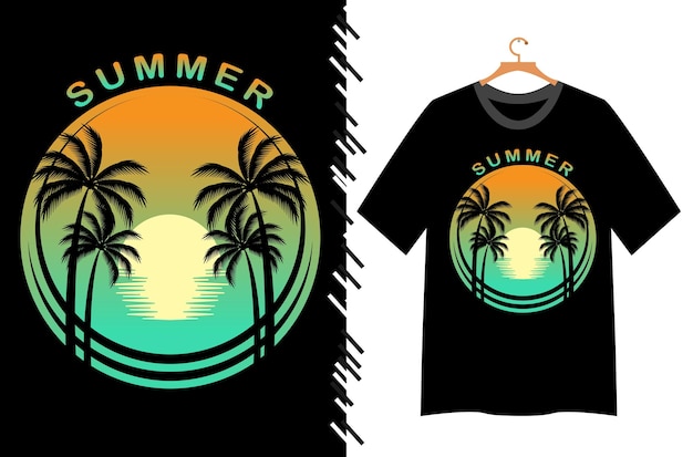 ilustración de verano para el diseño de camisetas